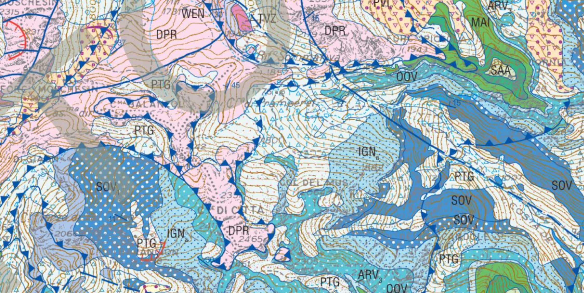 Cartografia Geologica foglio Longarone, Progetto CARG