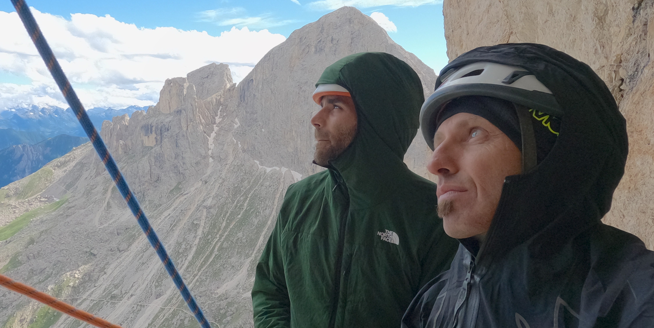 Il regista Emanuele Confortin e la Guida Alpina Luca Vallata